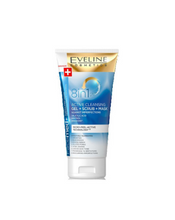 Cargar imagen en el visor de la galería, EVELINE GEL LIMPIADOR ACTIVO + EXFOLIANTE +MASCARILLA 150ML