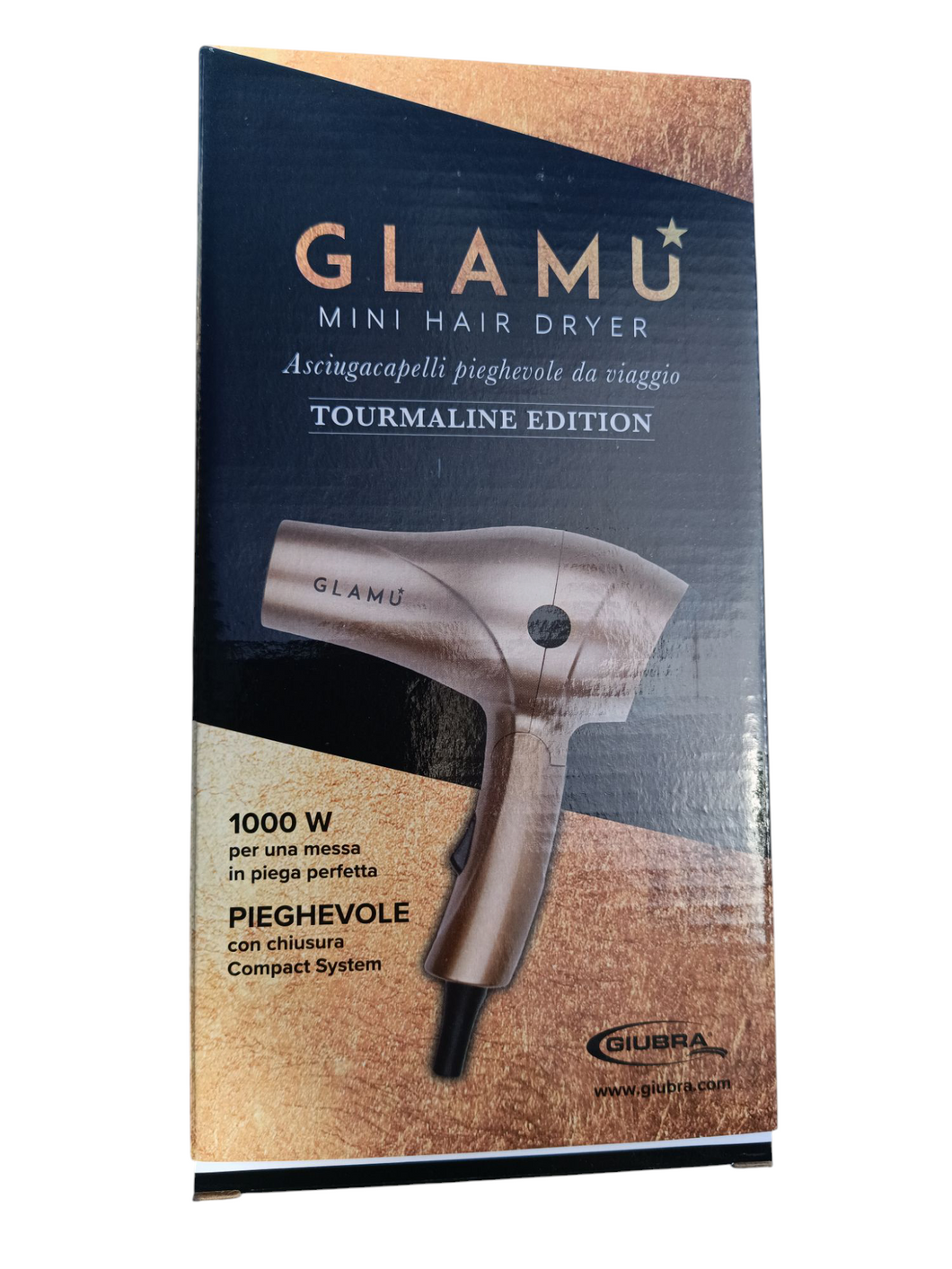 MINI SECADOR DE PELO PLEGABLE DE VIAJE GLAMÚ GIUBRA