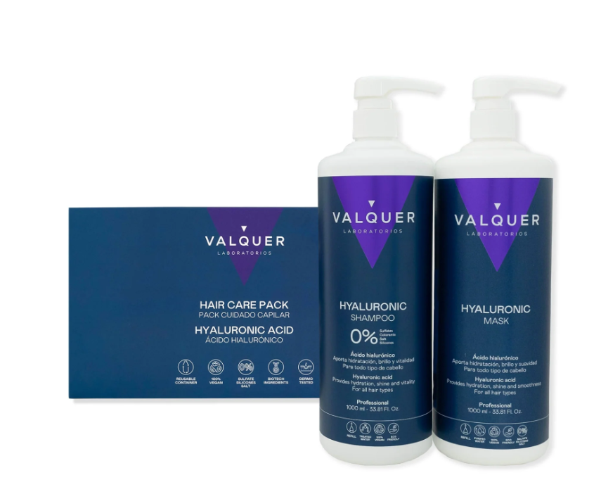 PACK ÁCIDO HIALURÓNICO - CHAMPU  Y MASCARILLA CAPILAR - 1000 ml + 975 ml