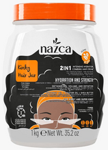 Cargar imagen en el visor de la galería, NAZCA Origem Super Curls - Tarro de cabello 2 en 1 para cabello rizado, crema para peinar, hidratación intensiva, volumen y definición, aceite de coco, aceite de ricino, manteca de karité 1Kg.
