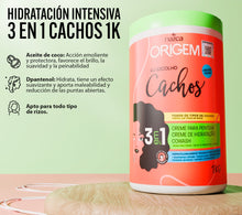 Cargar imagen en el visor de la galería, Origem Nazca Crema para peinar Cachos Crespas 1 Kg.
