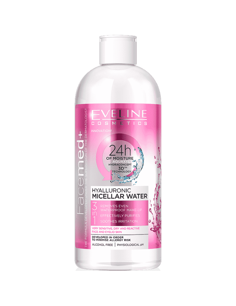 Agua Micelar / Ácido Hialurónico 24h - EVELINE COSMETICS 400ml